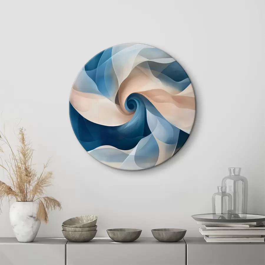 Glezna abstrakts virpulis bēšzils r40249