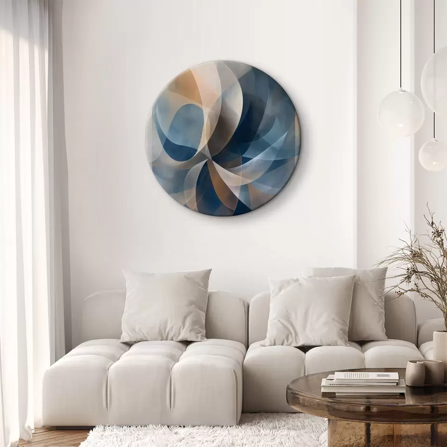 Fototapetes zils bēšs abstrakts zieds r40245