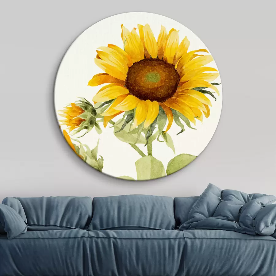 Glezna Spilgtas akvareļkrāsas saulespuķes r39341