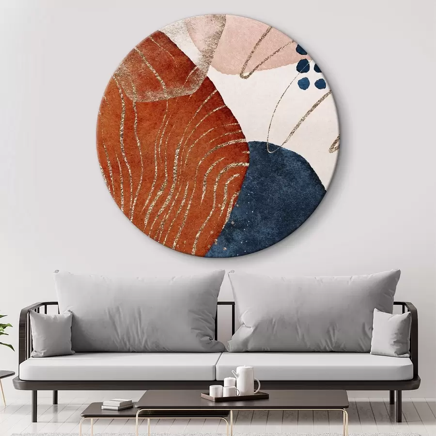 Glezna Kosmosa slāņi: Dziļi zili un zemes akcenti r35956