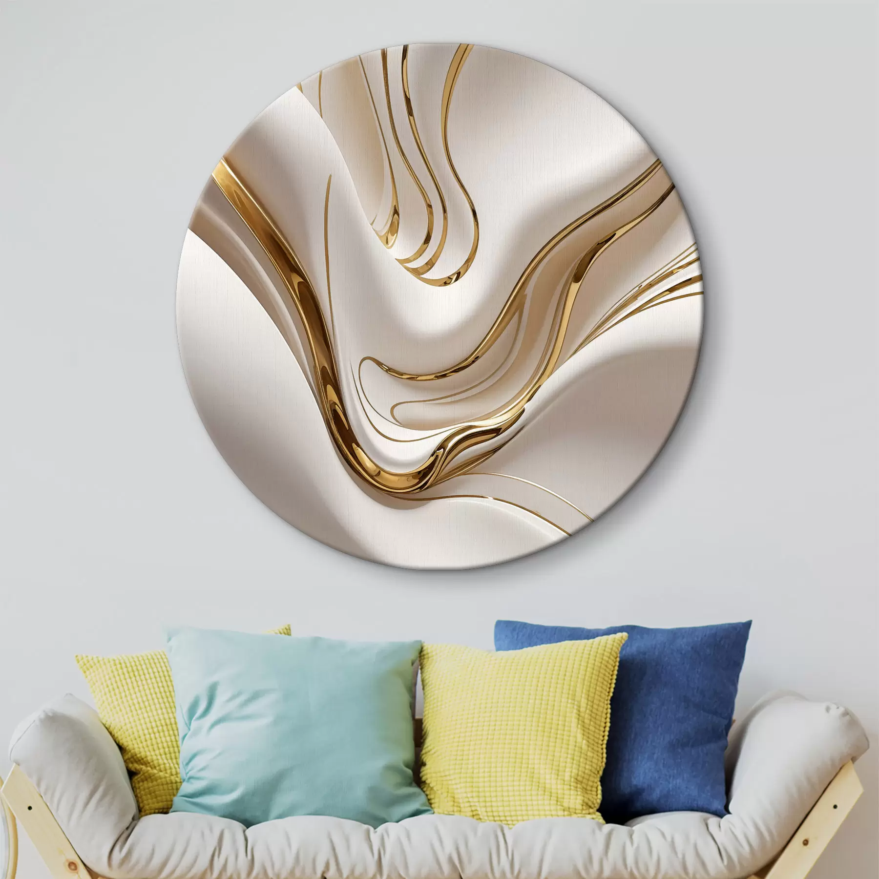 Glezna Plūstošas baltas abstraktas formas, kas atgādina šķidru vai izkausētu metālu, dinamiska kompozīcija r38767