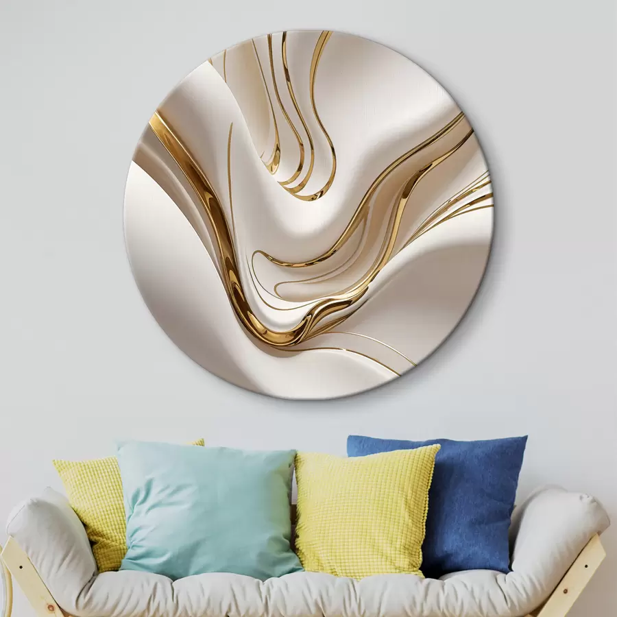 Glezna Plūstošas baltas abstraktas formas, kas atgādina šķidru vai izkausētu metālu, dinamiska kompozīcija r38767