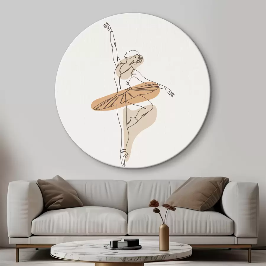 Glezna Meiteņu balerīnu stila boho minimālisma līnijas r38078