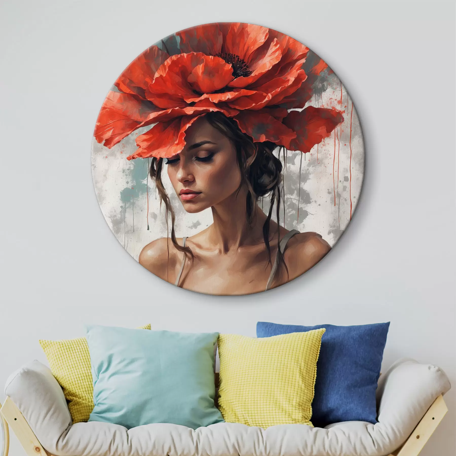 Glezna Meitene ar magonēm r39171