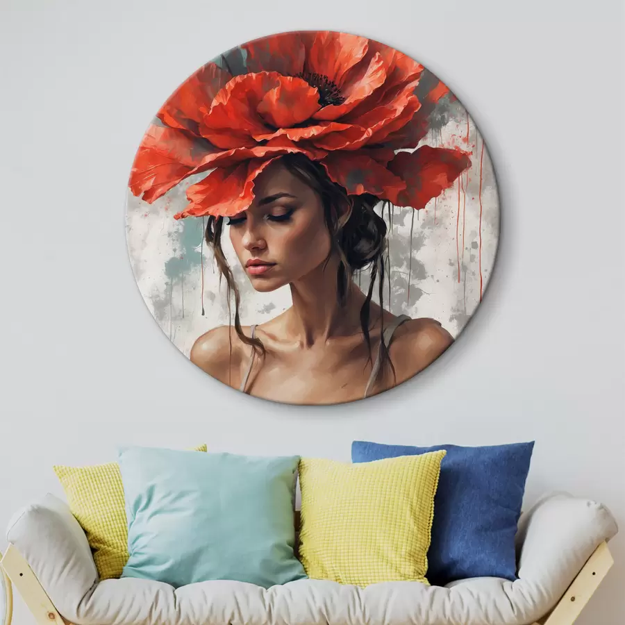 Glezna Meitene ar magonēm r39171