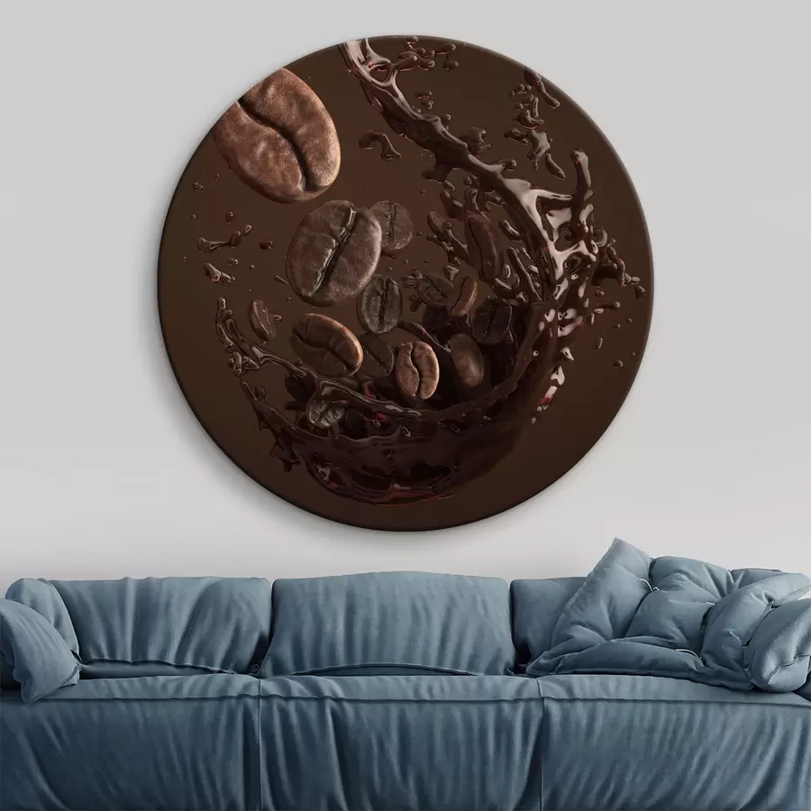 Glezna Kafijas un kafijas pupiņu grafiskais efekts r37176