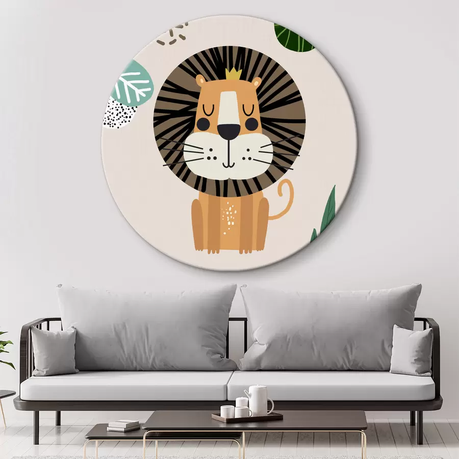 Glezna Lauva džungļos safari stilā, boho r39095