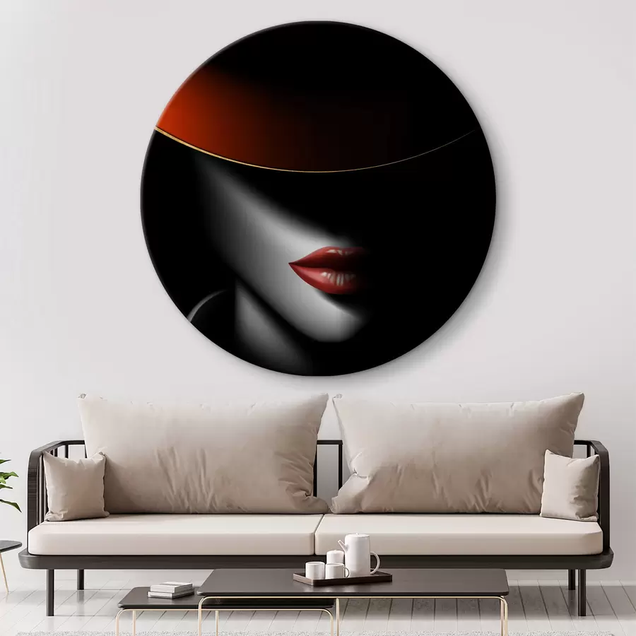 Glezna Lūpas, zibspuldzes fotogrāfija e cepure r03483