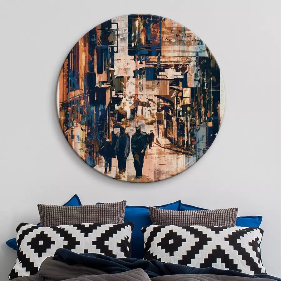 Glezna Mūsdienu abstrakcija grunge aizņemta pilsētas iela Amerikā r37081