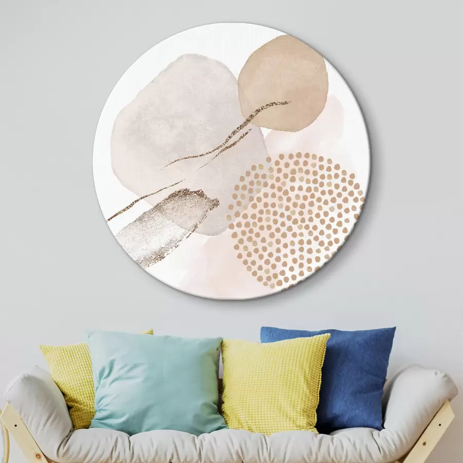 Glezna Neitrāls abstrakts ar punktētiem akcentiem r35990