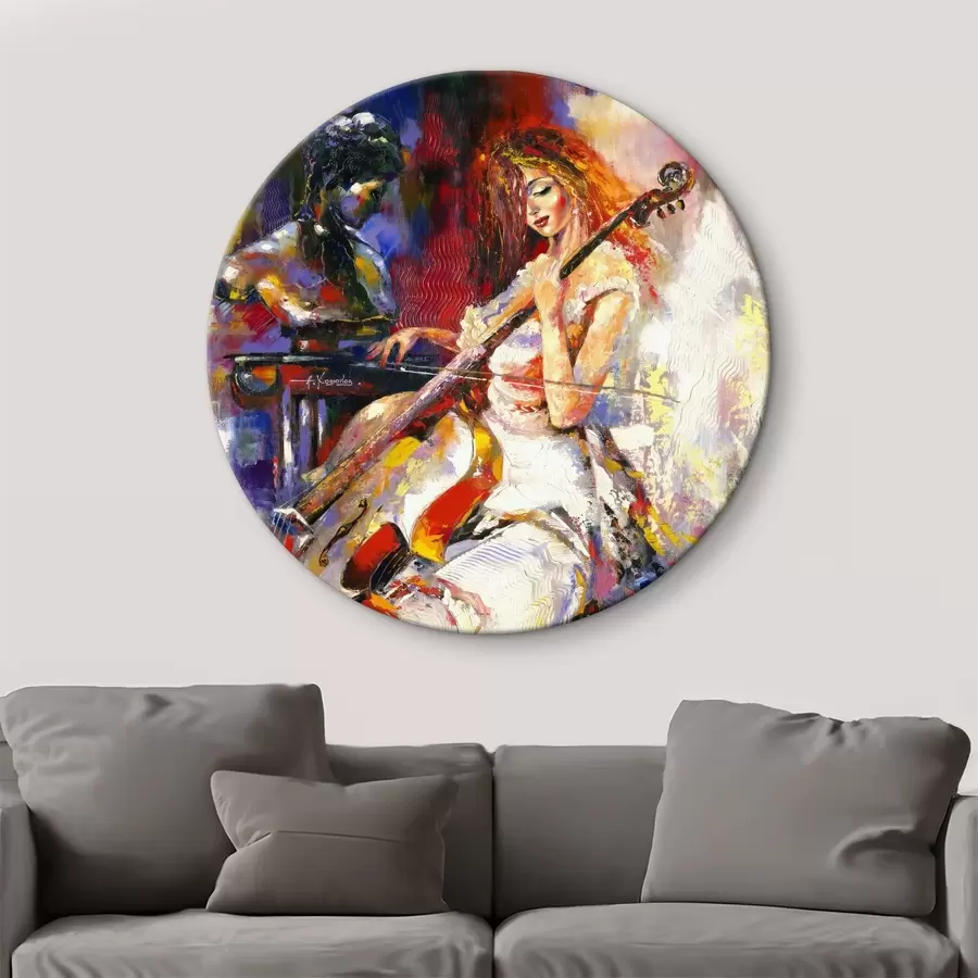 Glezna Krāsa, mākslas krāsa un mūzikas instruments r16795