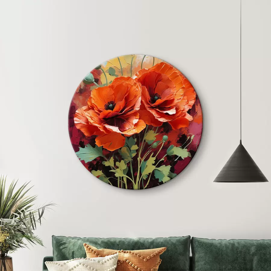 Glezna Magones uz abstrakta akrila fona r40323