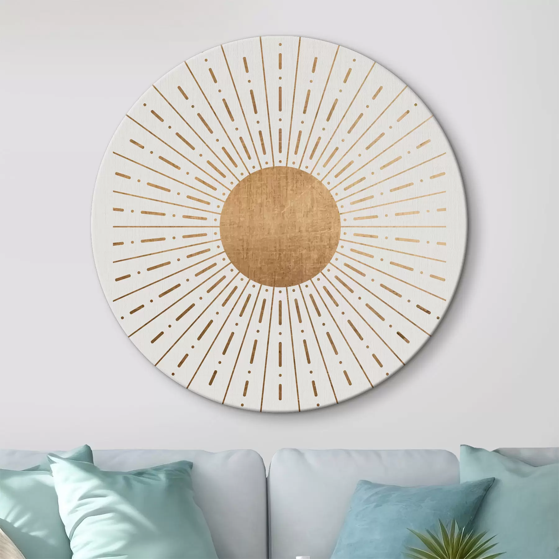 Glezna Radiant Sunburst ar teksturētu apļveida centru r35879