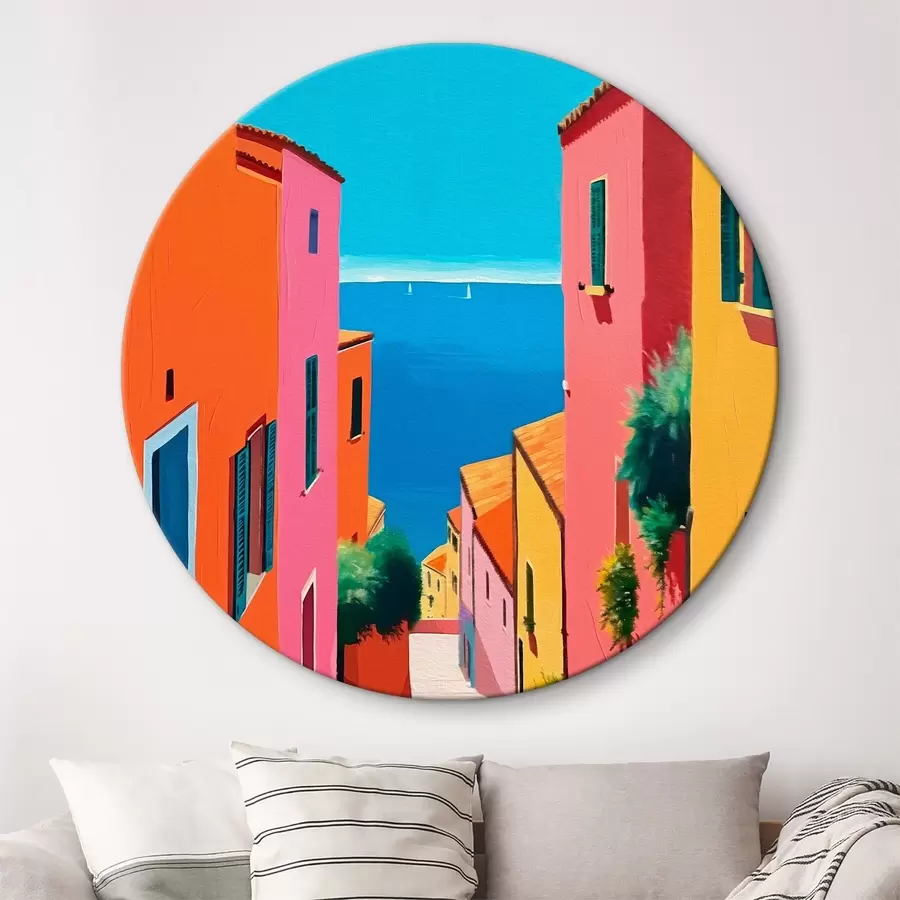 Fototapetes Skats uz jūru un gaiša iela r39579