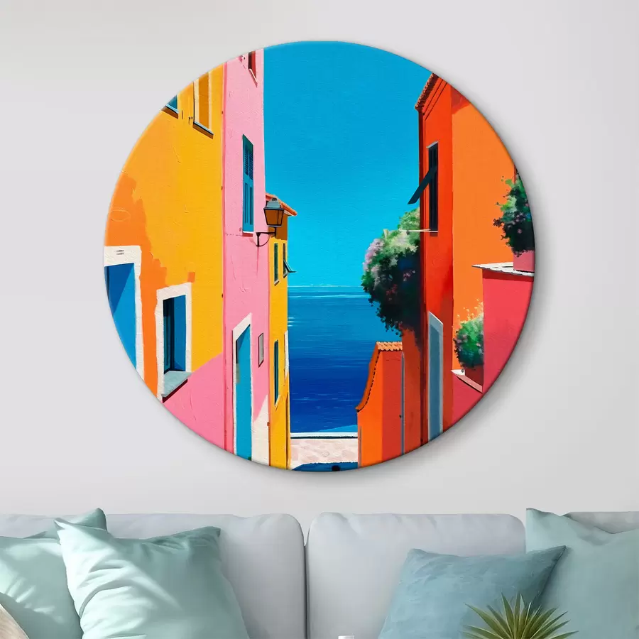 Fototapetes Skats uz jūru un gaiša iela r39582