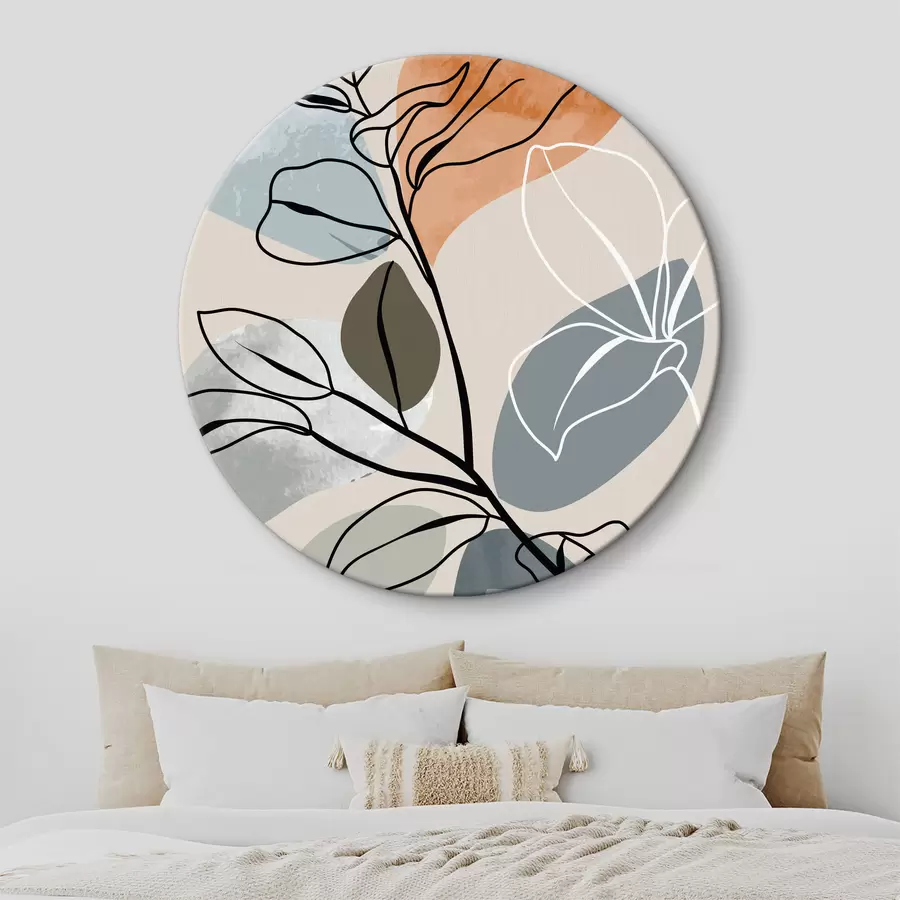 Glezna Akvareļu lapas bohēmas stilā r36817