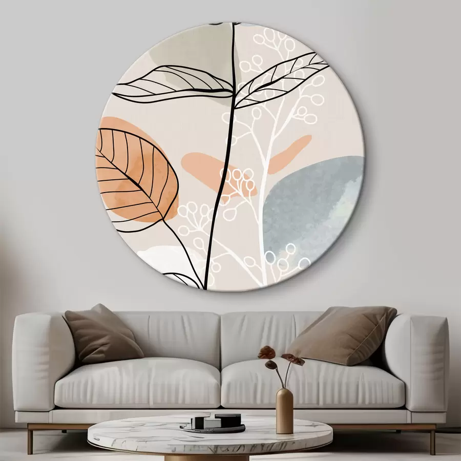 Glezna Akvareļu lapas bohēmas stilā r37052