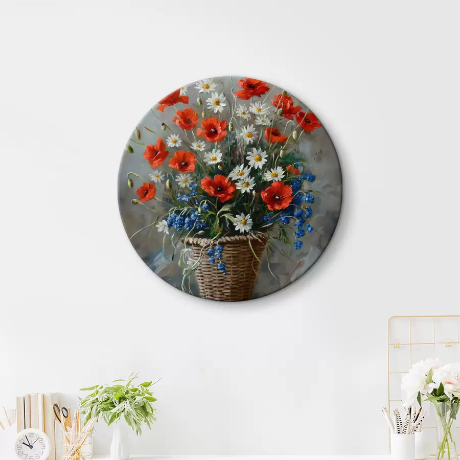 Glezna tiek zīmēti savvaļas ziedi r40259