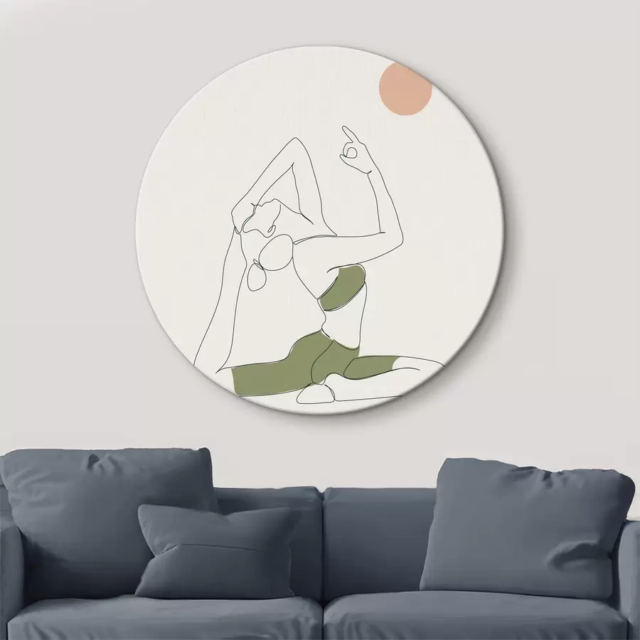 Glezna Jogas poza meitenēm Asana no balodīša r37986