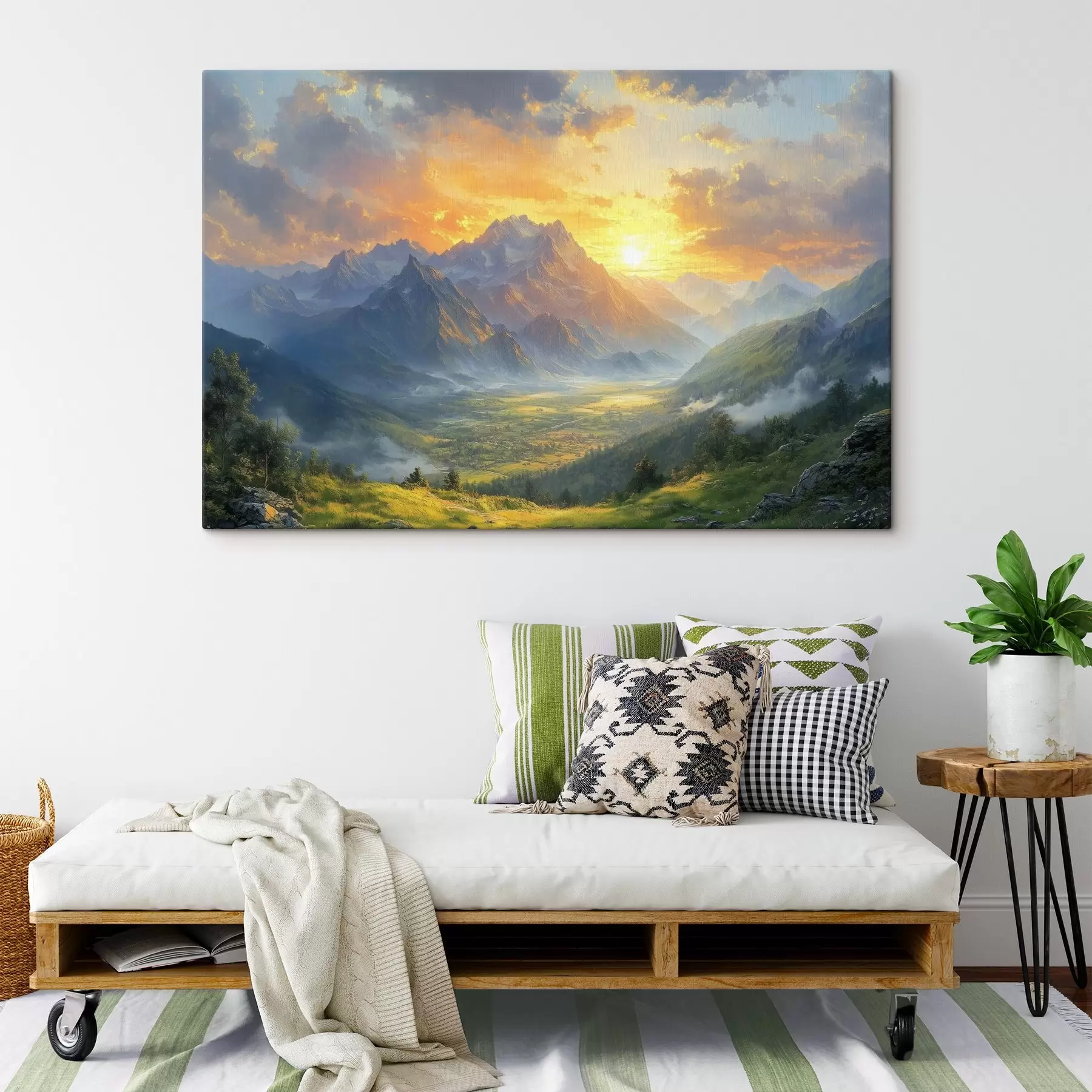 Fototapetes rītausma kalnos s42004