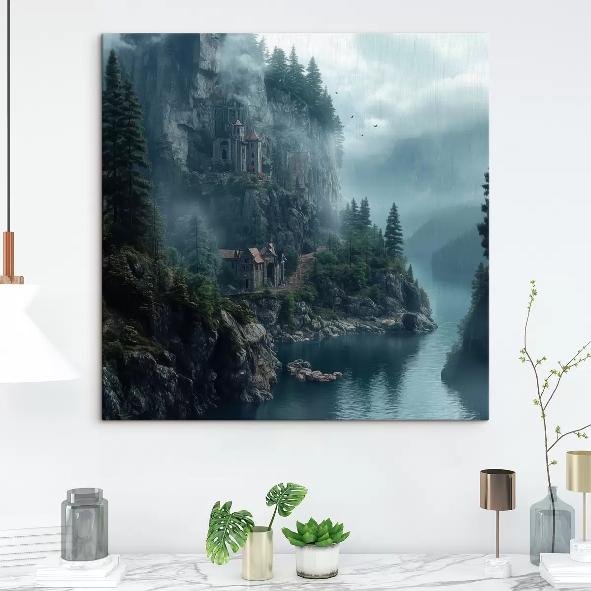 Glezna kalni un ezers s42027