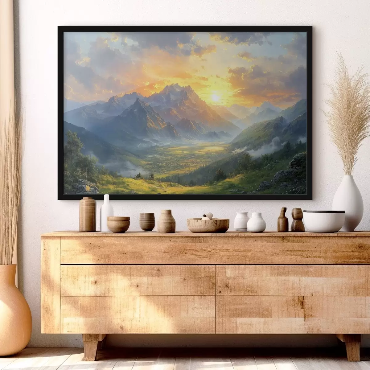 Plakāts rītausma kalnos f42004