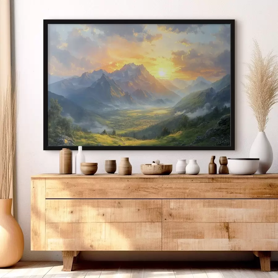 Fototapetes rītausma kalnos f42004