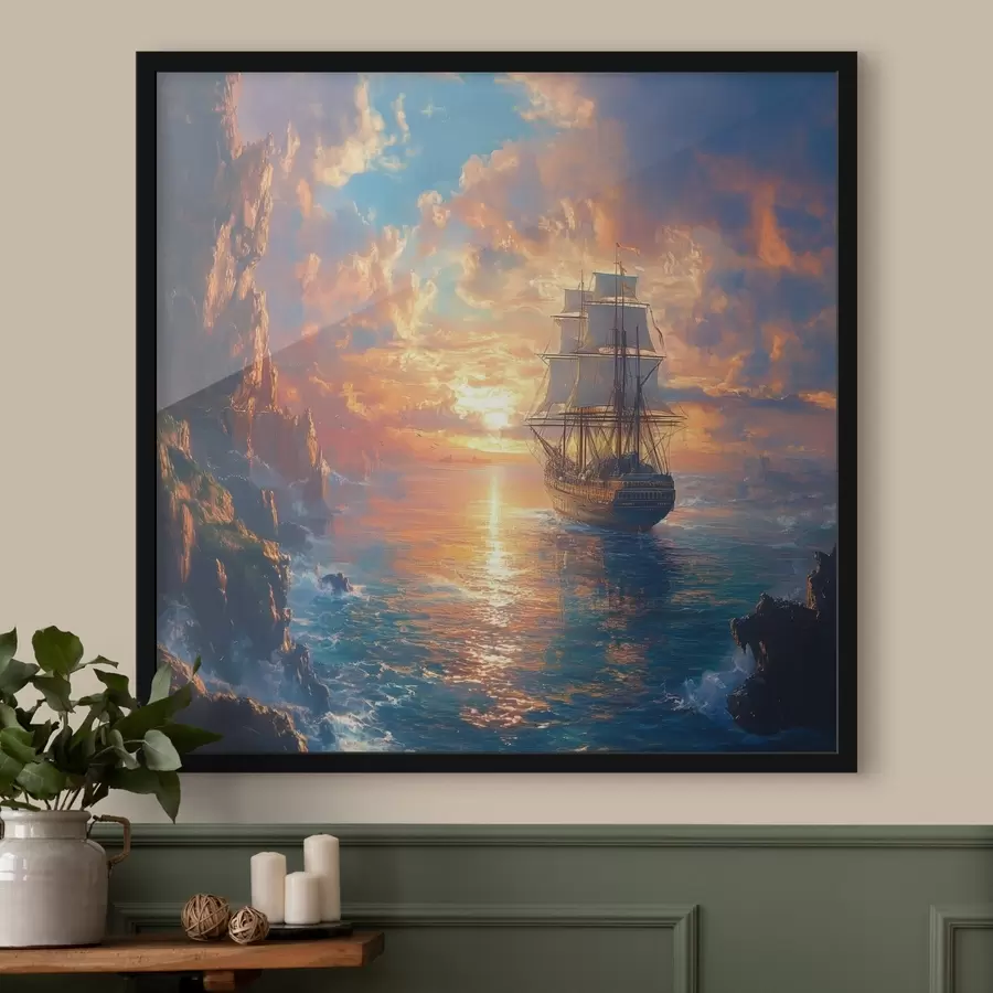 Fototapetes kuģis jūrā f42024