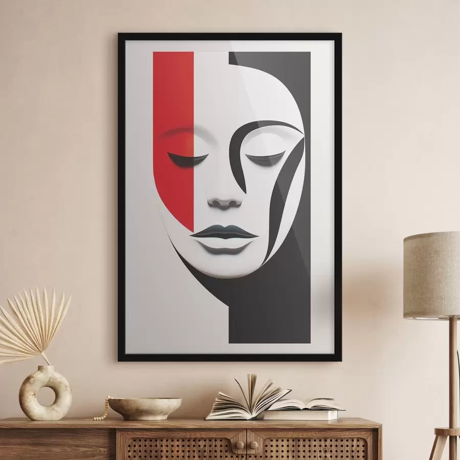 Fototapetes Minimālistisks abstrakts meitenes portrets f42032