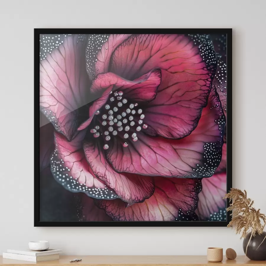 Fototapetes Grezna begonija sarkanos un rozā toņos f41977