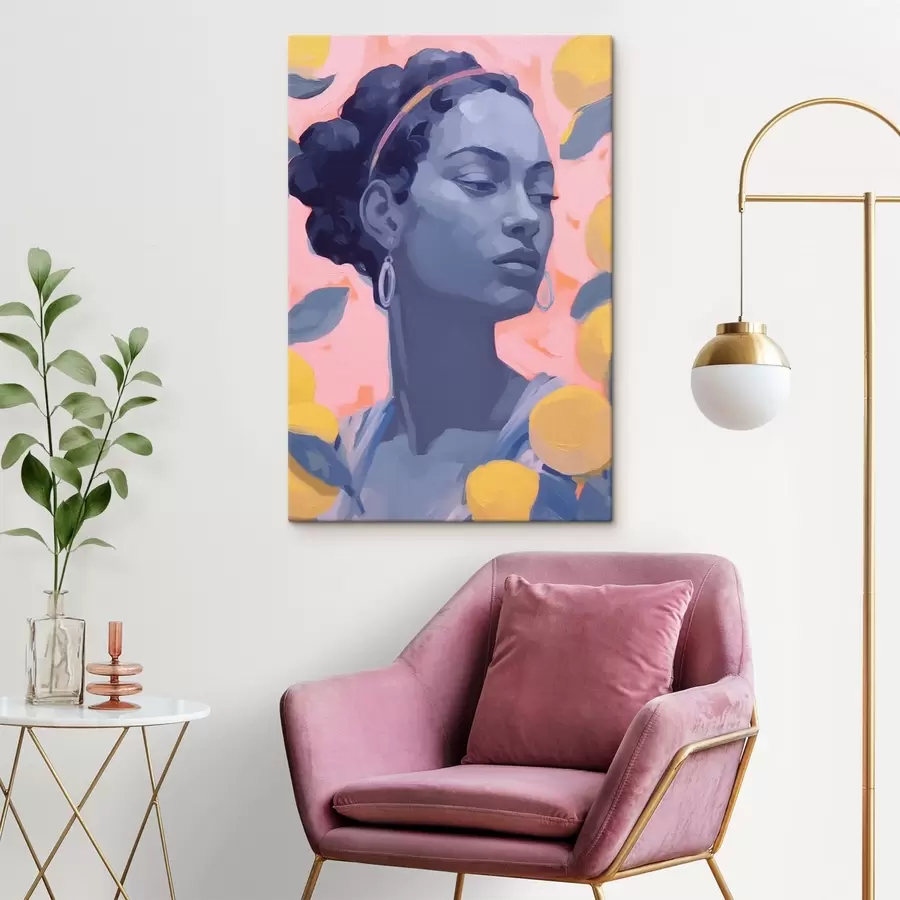 Glezna Meitene un citroni s41789