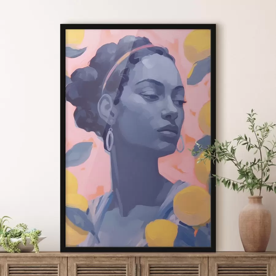 Fototapetes Meitene un citroni f41789