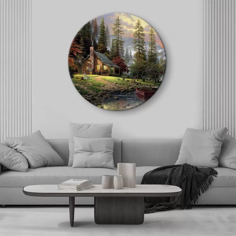 Glezna Zvejnieka namiņš mežā pie strauta r15556