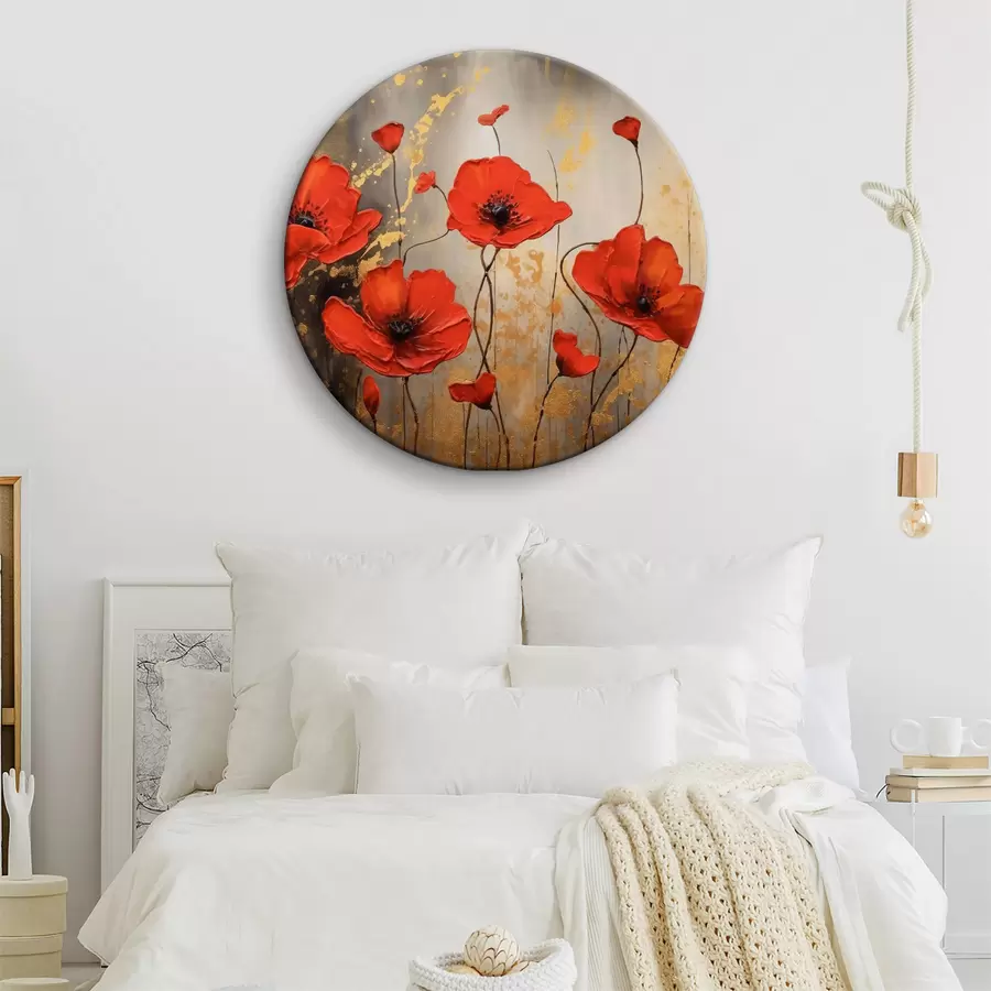 Glezna Magones uz brūna abstrakcijas fona r35515