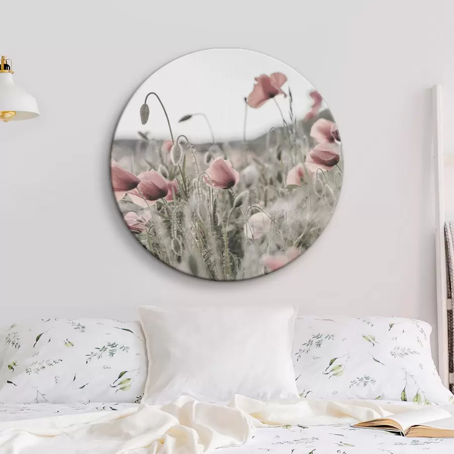 Fototapetes Magoņu glezniecība pieklusinātās krāsās r35592