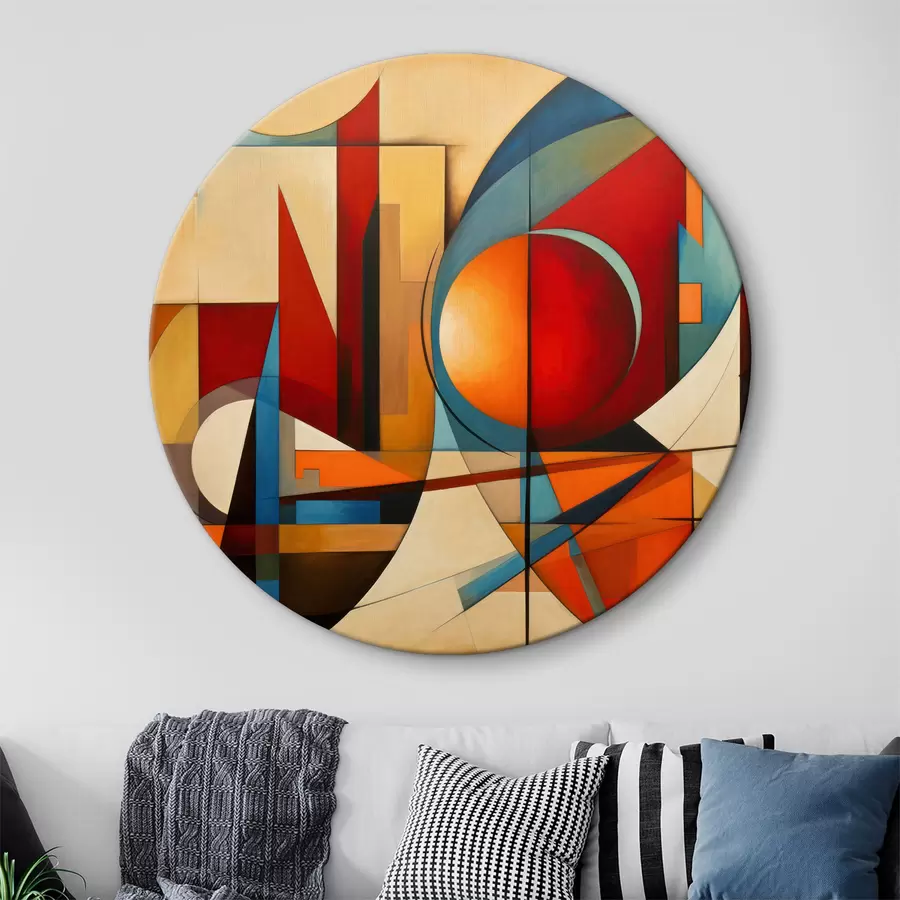 Glezna Abstrakcija no ģeometriskām figūrām r36302