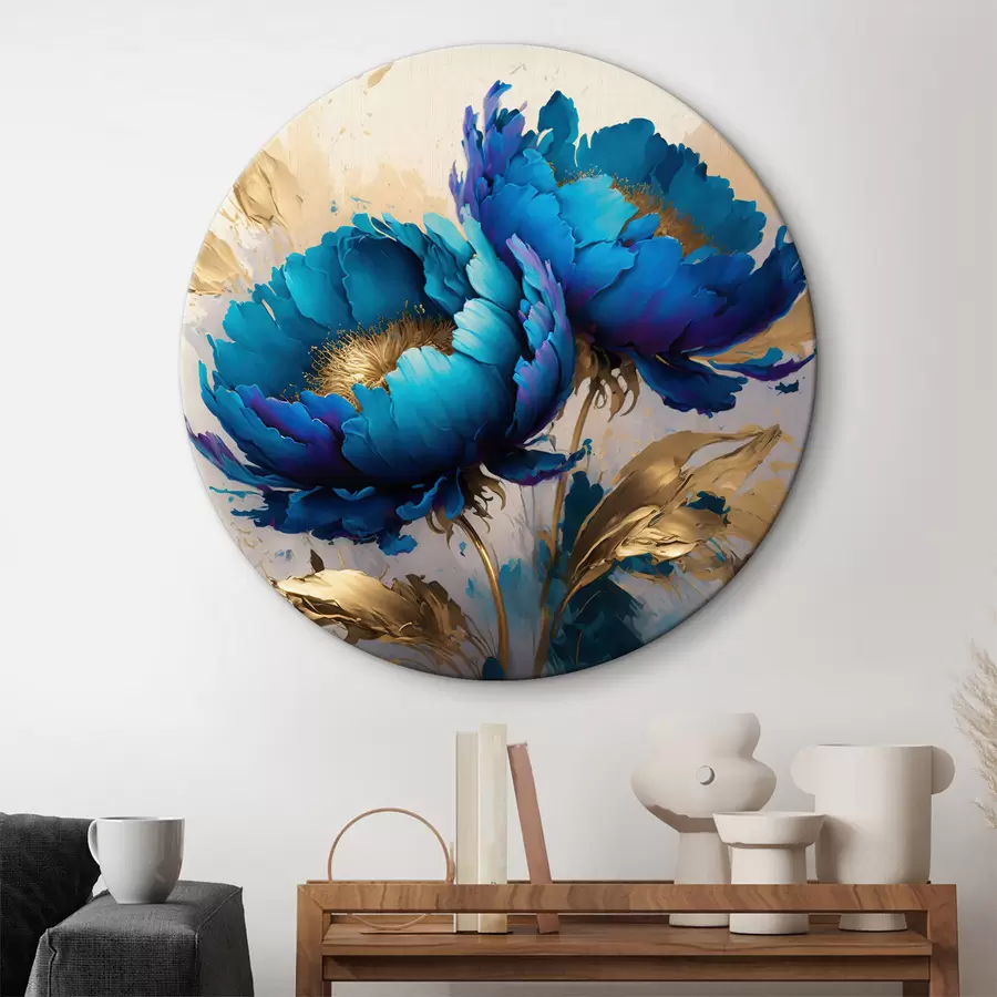 Glezna Zilās peonijas r37843