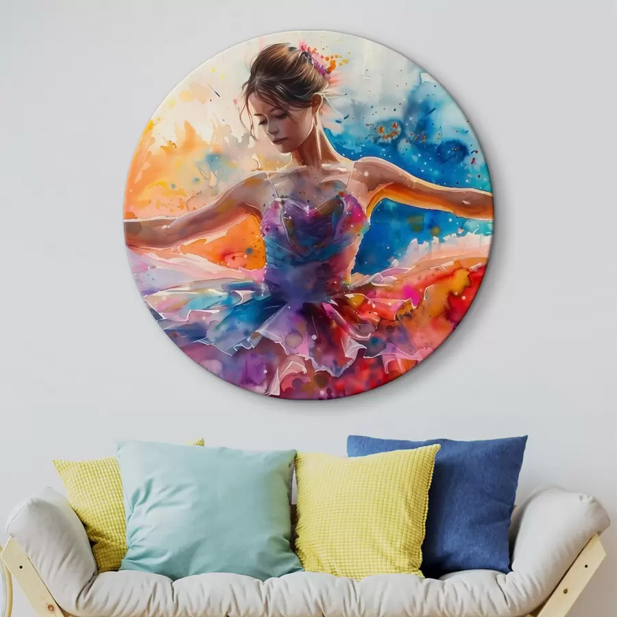 Fototapetes Meitenes balerīnas akvareļa attēls r38466