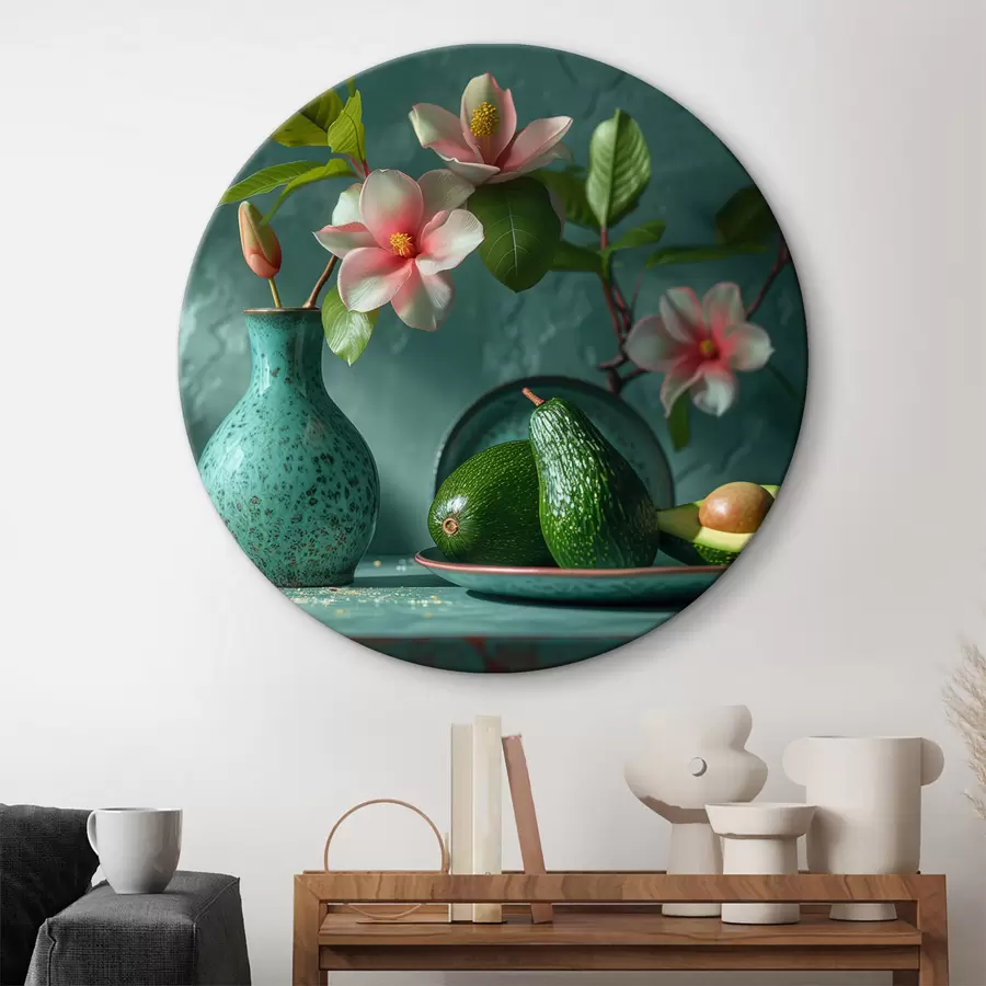 Glezna Avokado un liliju sastāvs r38687