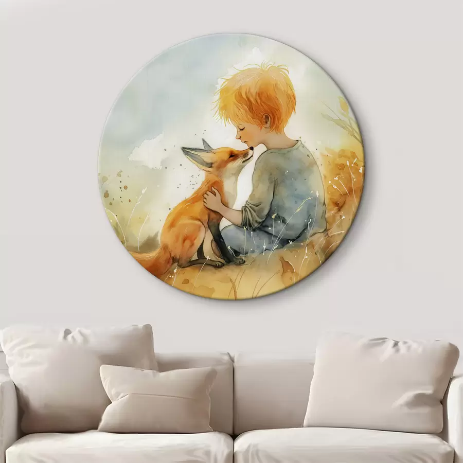 Glezna Mazais princis ar lapsu r38790