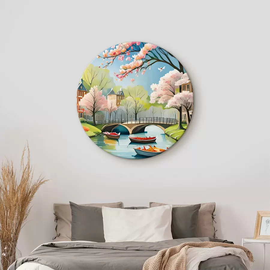 Glezna ziedoši koki Amsterdamā pavasarī r39301