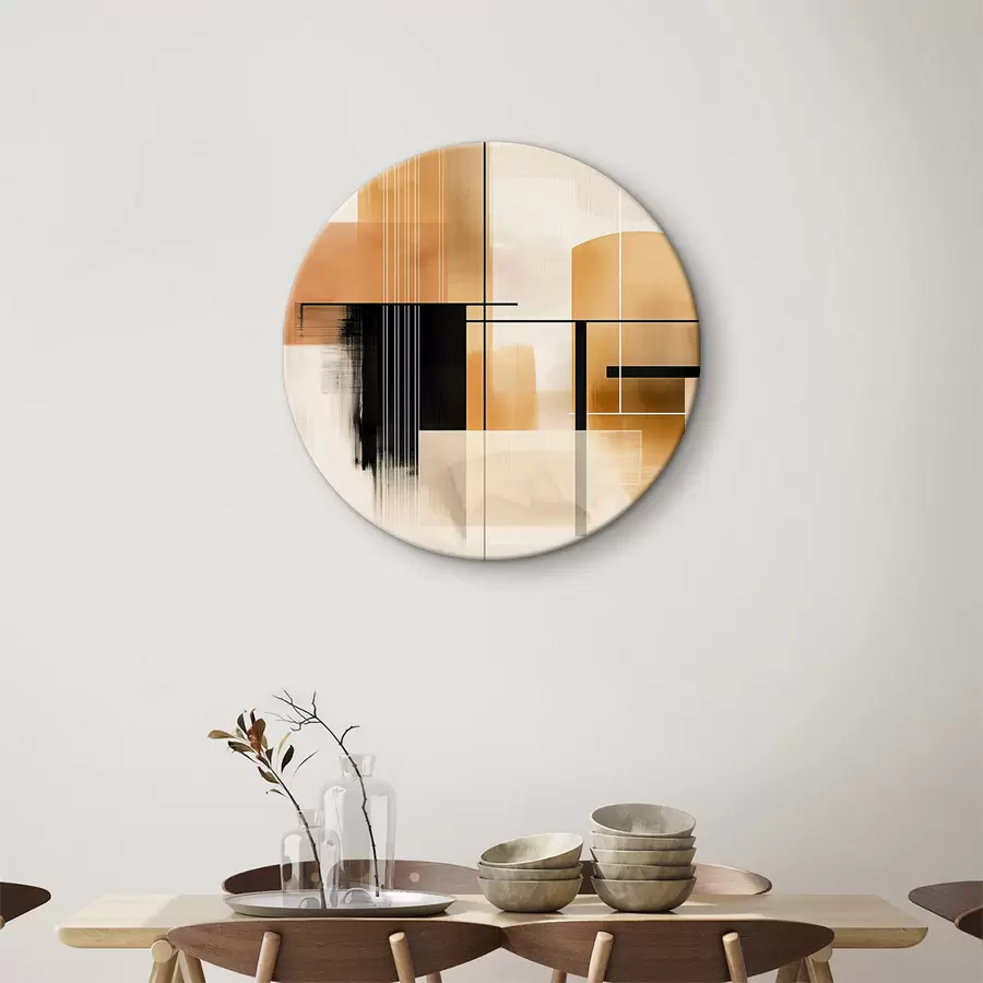 Glezna Abstrakcija ar ģeometriskām formām r39561