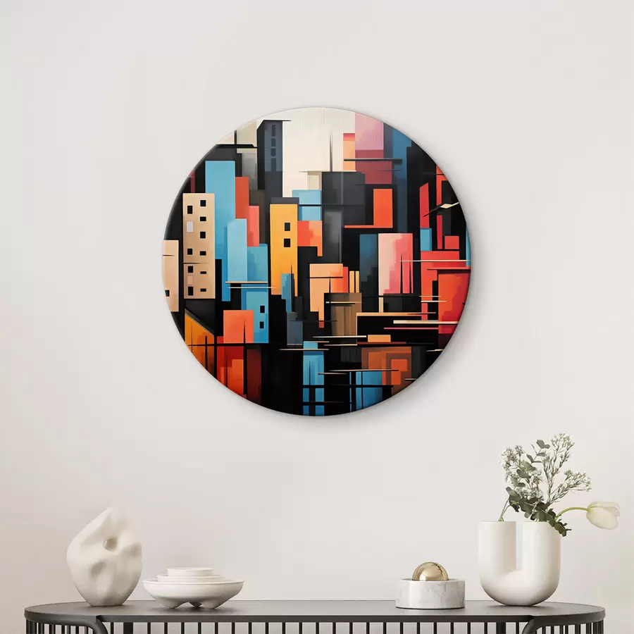 Glezna Pilsētas ģeometriskā abstrakcija r39716