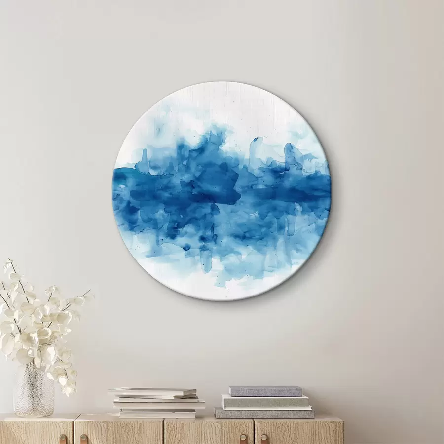 Glezna Akvarelis, plankumi, zils r39954