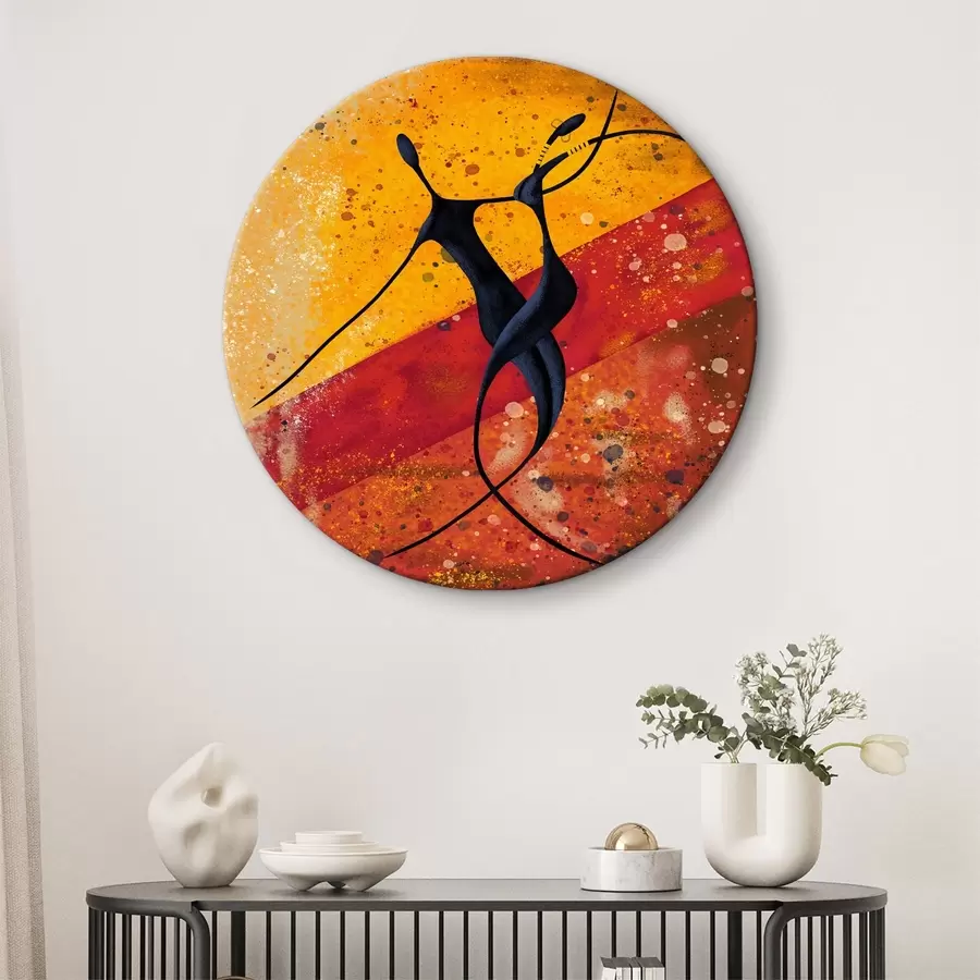 Glezna Silueta deja, afrikāņu stilā r28768