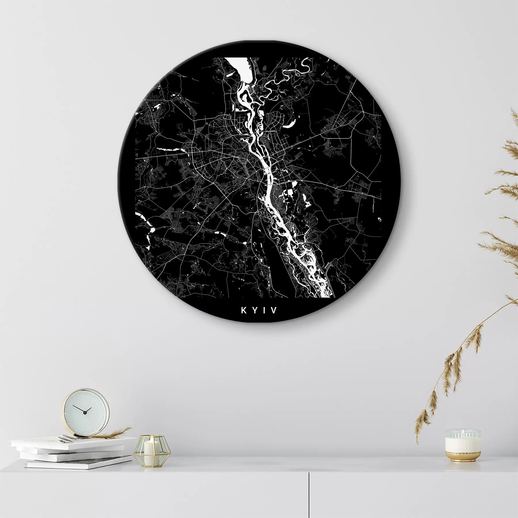 Glezna Ūdens, zariņš un koks r31428