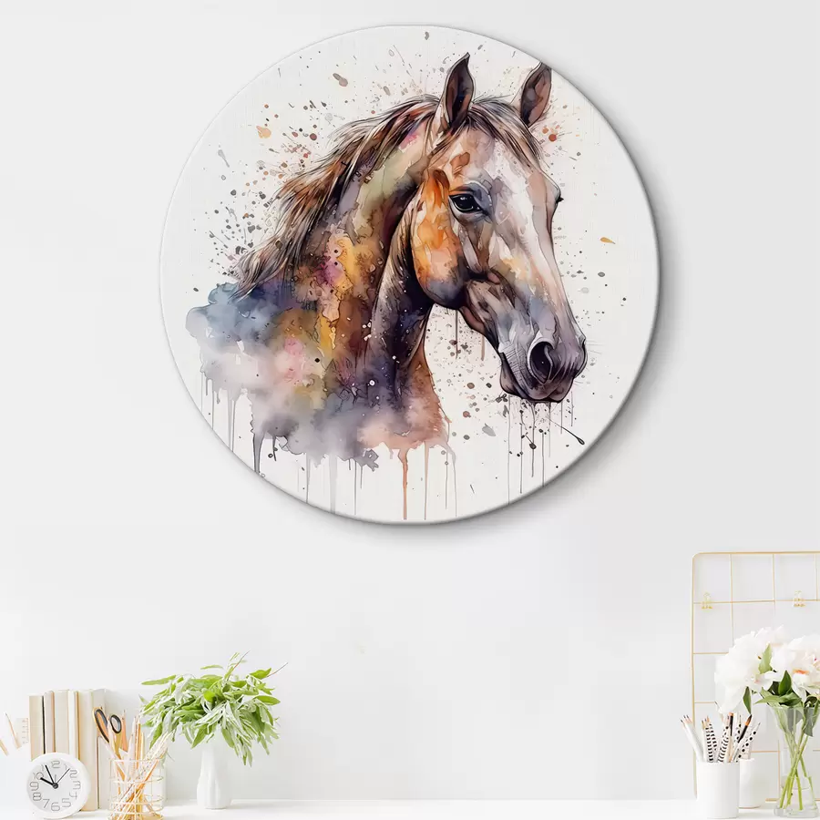 Fototapetes Zirgs, galva un mākslas krāsas r32324