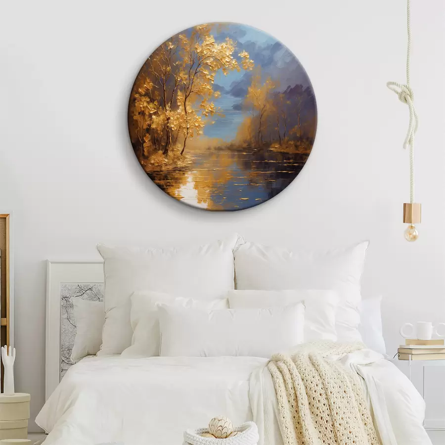 Glezna Ezers rudens mežā r37804