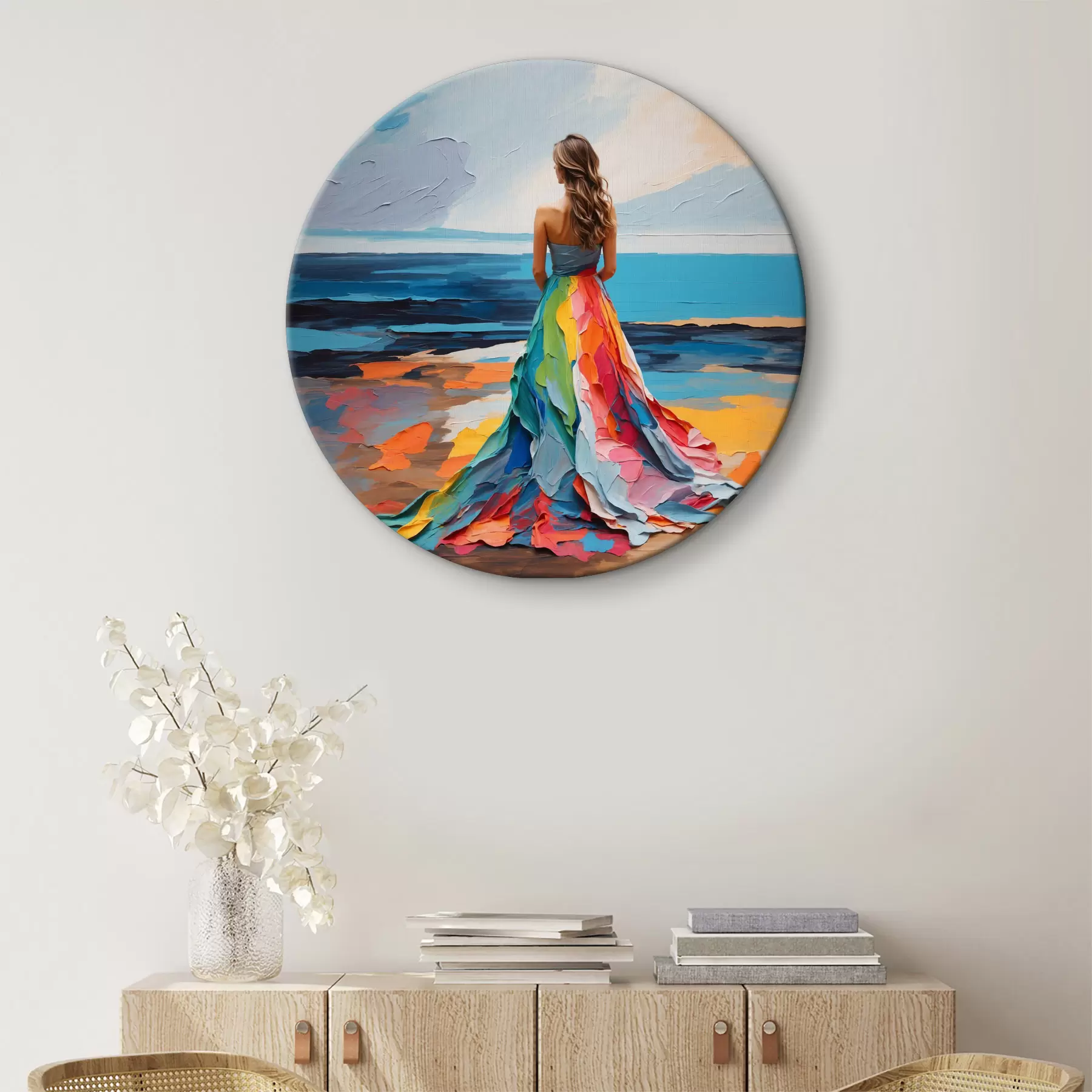 Glezna Sieviete jūras krastā r38171