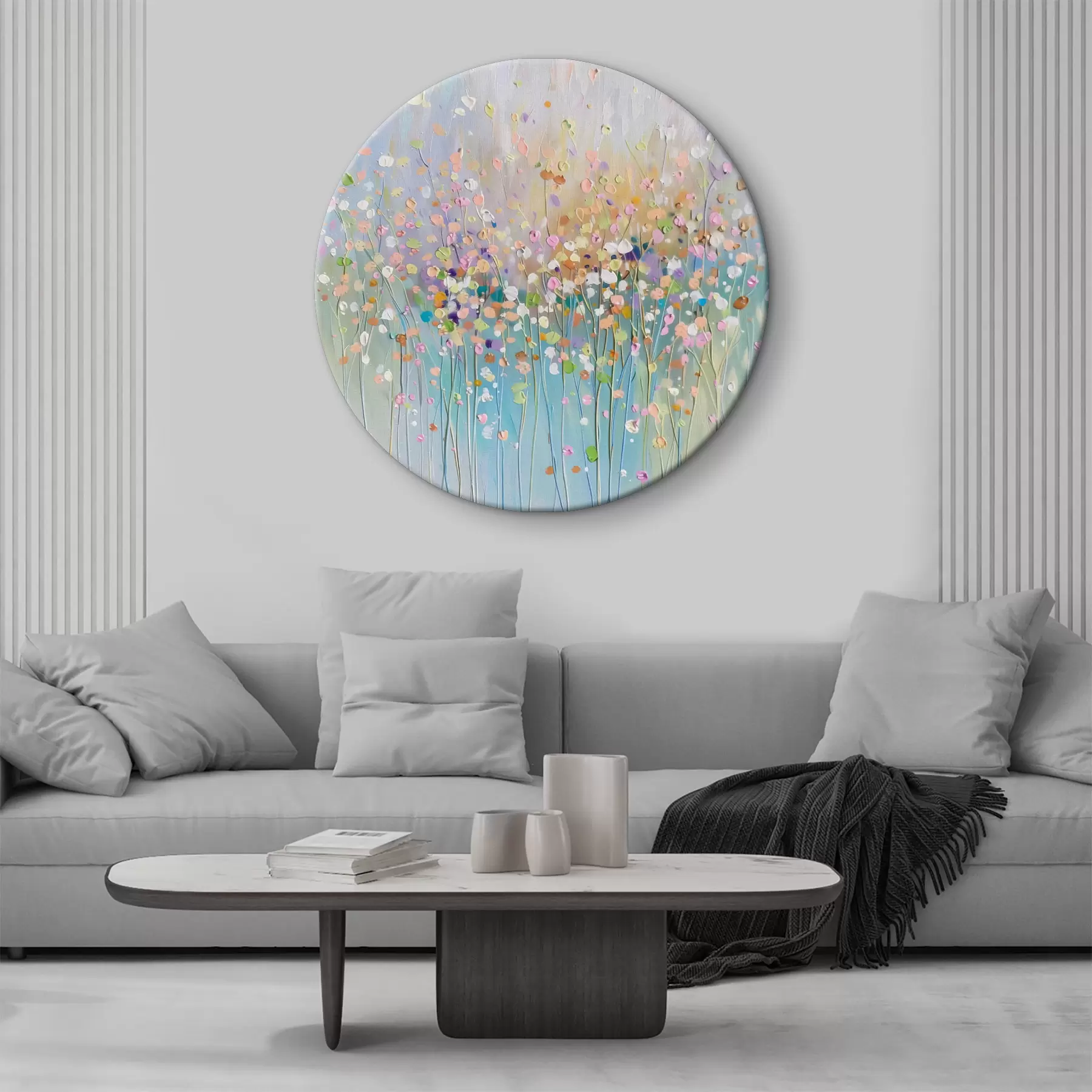 Glezna Krāsaina sausu ziedu apdrukāta tekstūra r38426